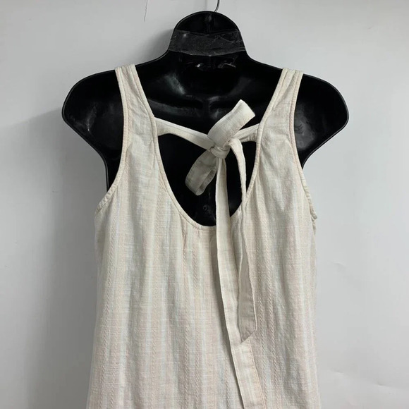 Cloth & Stone‎ Women's Striped Ivory Lined Pullover Sleeveless Dress Size PS - Picture 4 of 13